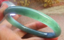 Video Certified Green A JADE Jadeite Circle Bangle Bracelet 64mm    200998 AS