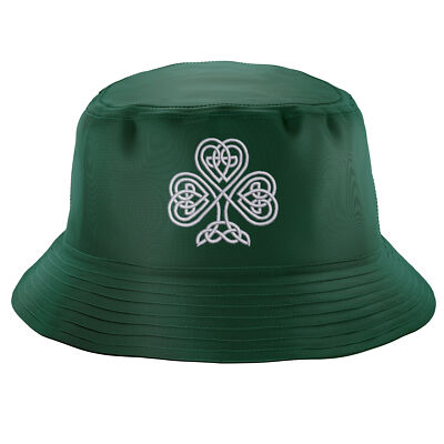 Bestickter irischer Kleeblatt Hut Bucket Country Sport Event Ihn Irland Flagge B...