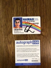 Christopher Mintz-Plasse Signed Mclovin Fake ID License ACOA PROOF