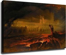 Pandemonium By John Martin Poster Wall Art Canvas Print Aesthetic Artwork