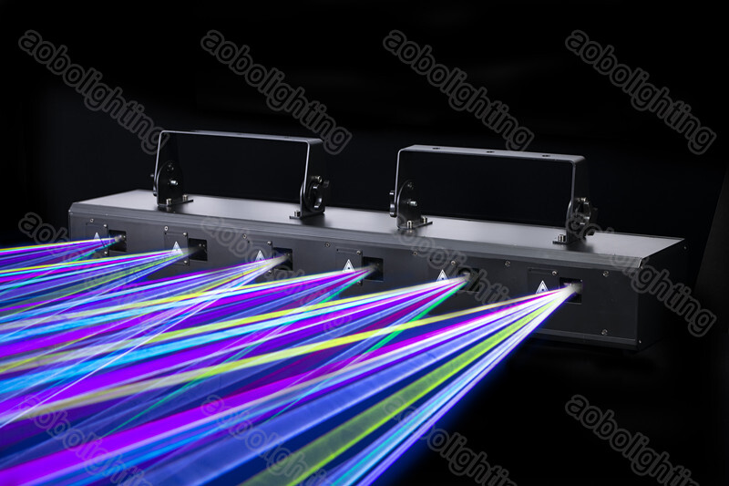 LASER LIGHT SHOW (300nw)2台セット 6 heads 6W RGB laser light big animation stage light for