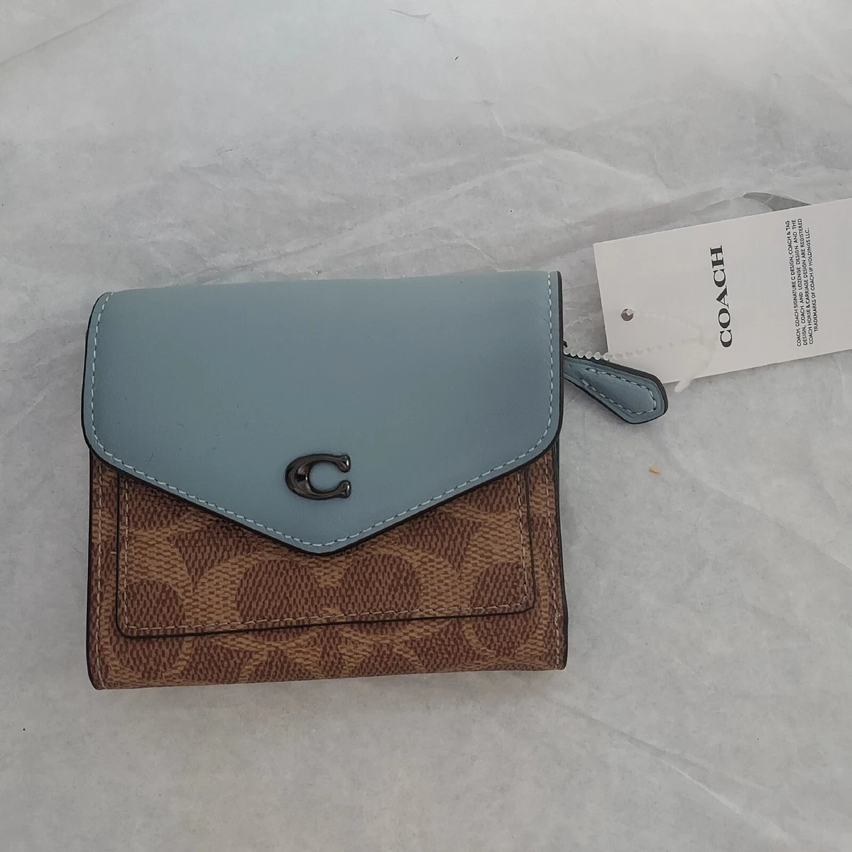 Coach c2329 Wyn Small Wallet In Colorblock Signature Canvas Tan