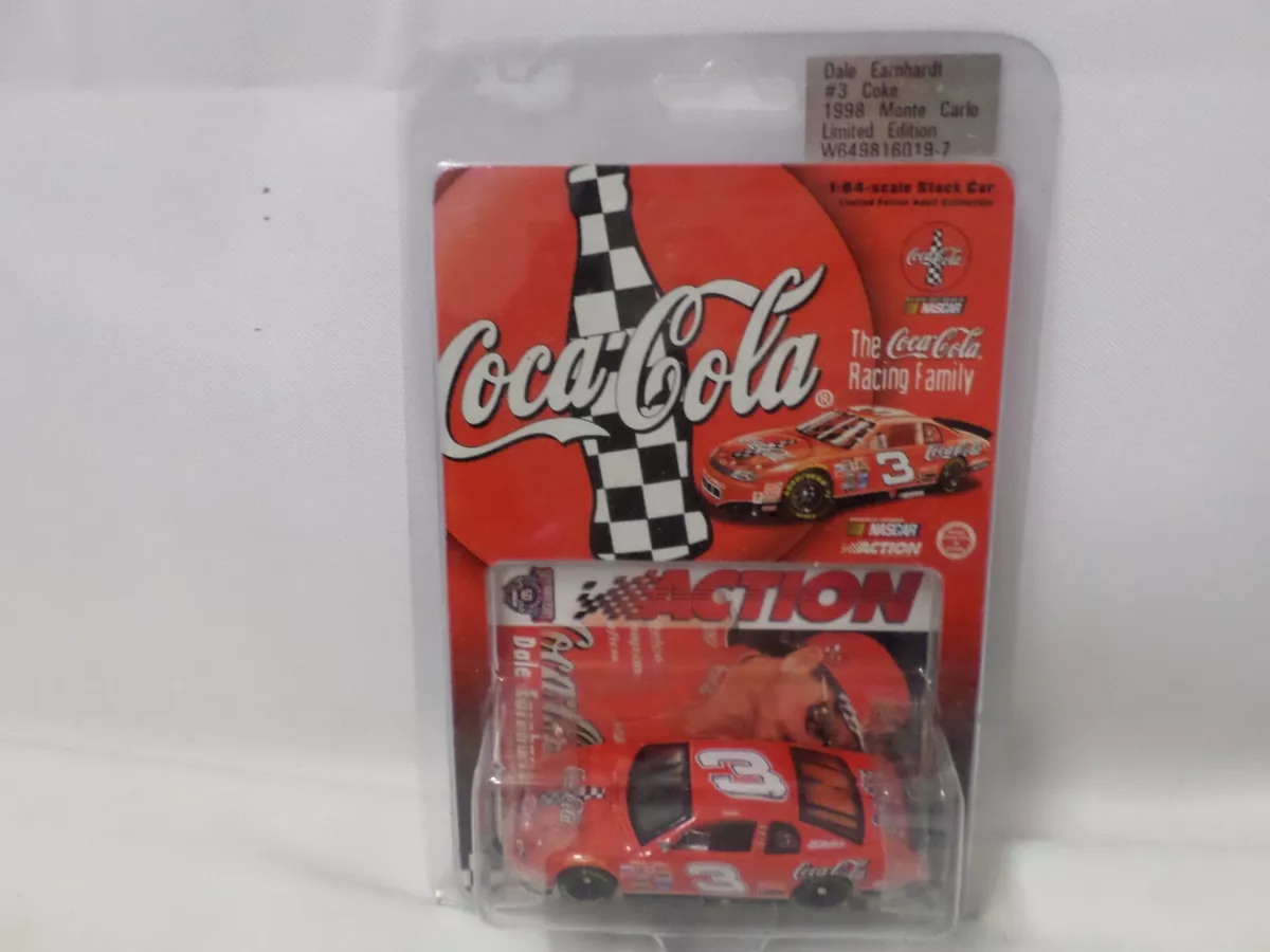 Nascar Action Coca Cola 1:64 Scale Stock Car #3 Dale Earnhardt 98 Monte Carlo