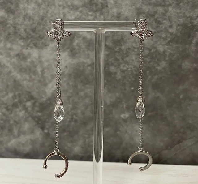 Vivienne Westwood Earrings HENRIETTE Drop Silver No Box | eBay