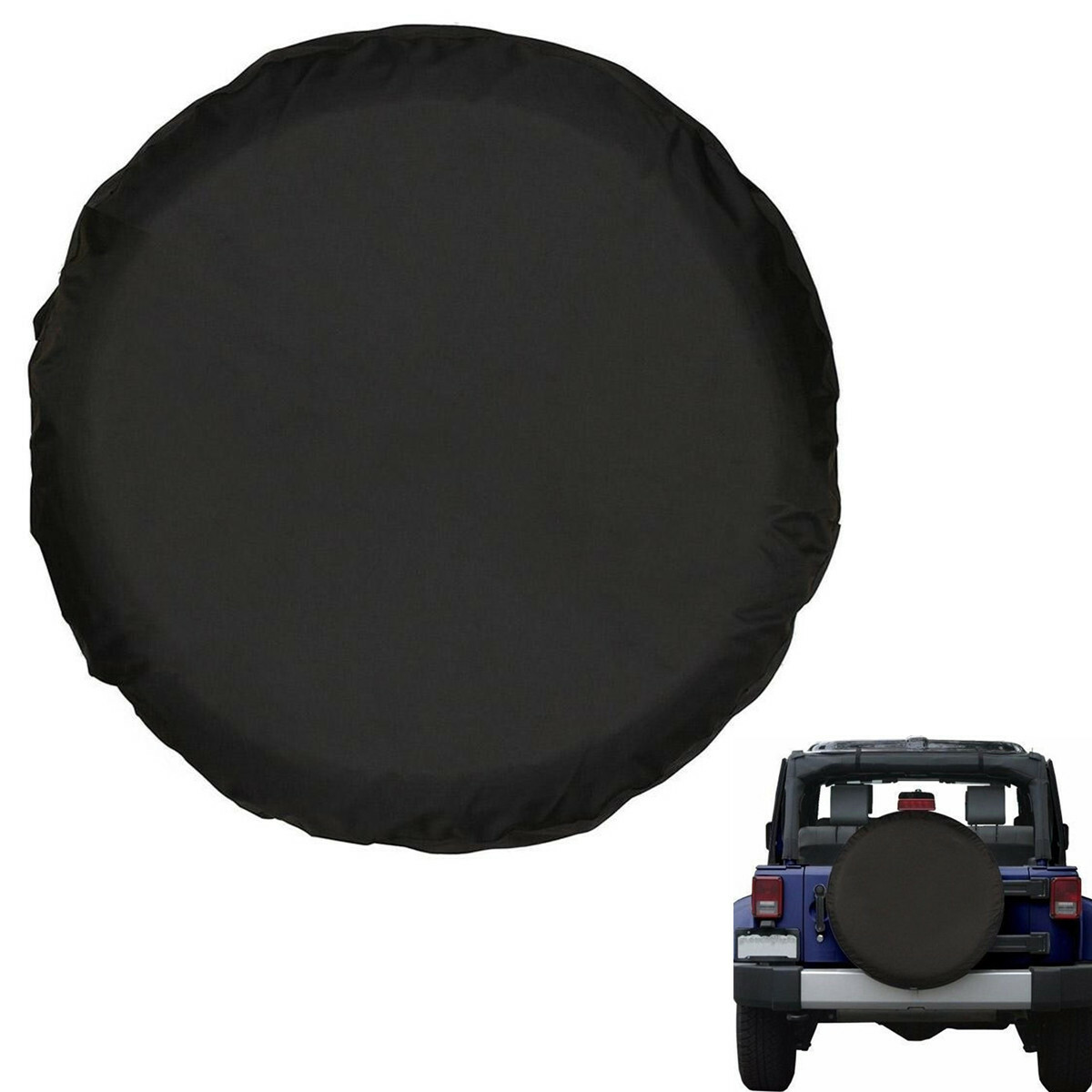 Vehicle Rear Trunk Spare Wheel 17 in Tire Cover Bag Sun Protector Waterproof