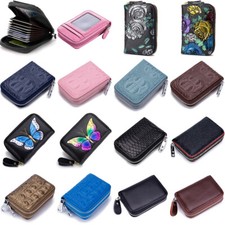 Men Womens RFID Blocking Leather Slim Wallet Money Credit Card Slots Coin Holder