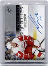2016-17 Upper Deck Premier Signatures Gustav Nyqvist Auto Detroit Red Wings