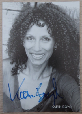 Autogramm deutsche Film-, TV- und Theater Schauspielerin Karin Boyd (104562)