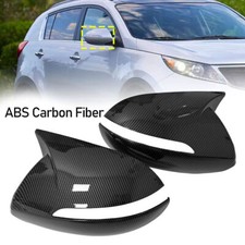 Carbon Fiber Look Rearview Mirror Cover Caps For 2011-2015 Kia Sportage Kx5 Abs Carbon Fiber Look Rearview Mirror Cover Caps For 2011-2015 Kia Sportage Kx5 Abs