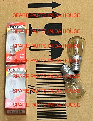2 x LG Fridge Lamp Light Bulb Globe GR-559FSDR (GR-B652YSPK.AAVRGAP)