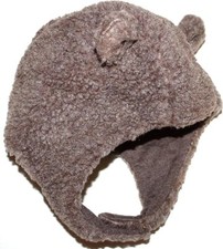 baby Gap NWT Boy Girl 0 3 6 Mo. Brown Warm Faux Sherpa Trapper Hat w/ Bear Ears