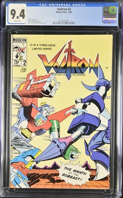 Voltron #2 1985 CGC 9.4 White Pages
