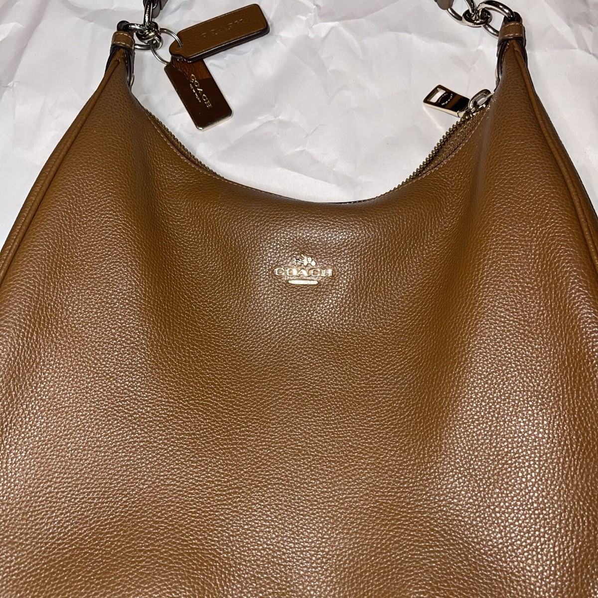 Coach Leather Hobo Handbag 肩掛け　1239 Coach Brown Harley Pebble Leather Hobo Shoulder Bag F38259 | eBay