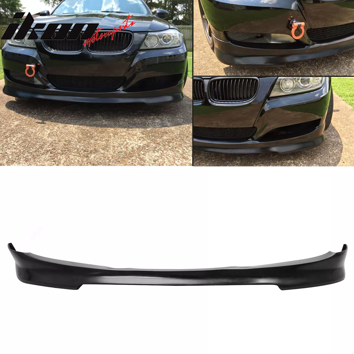 Fits 09 12 BMW E90 LCI 4DR Sedan C Style Front Bumper Lip Spoiler