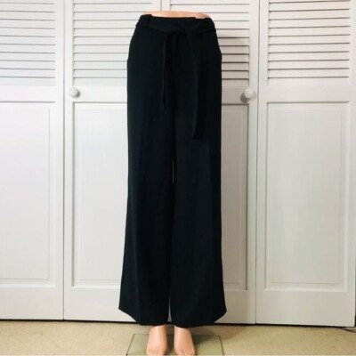 NEW VINCE CAMUTO Daybreak F1 Black High Waist Wide Leg Pants Size