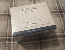 NEW NWB Clean Skin Club Towels XL Face Disposable Towelette Wipes 50 Ct SEALED