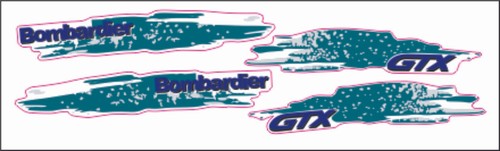 SEADOO GTX 1996 Graphics / Decal / Sticker Kit BLUE - Picture 3 of 6