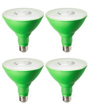 Edishine Par38 Dimmable Green Led Light Bulb Christmasbulbs Outdoor 4 Pack