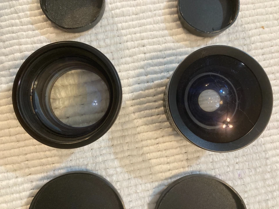Lote 2 lentes convertidoras KODAK: súper gran angular 0,5x 37 mm + teleobjetivo 2,0x JAPÓN Foto 2 de 3
