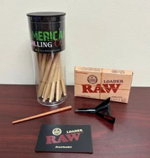 RAW Classic Pre-Rolled LEAN 50ct Cones w/Lean Cone Loader