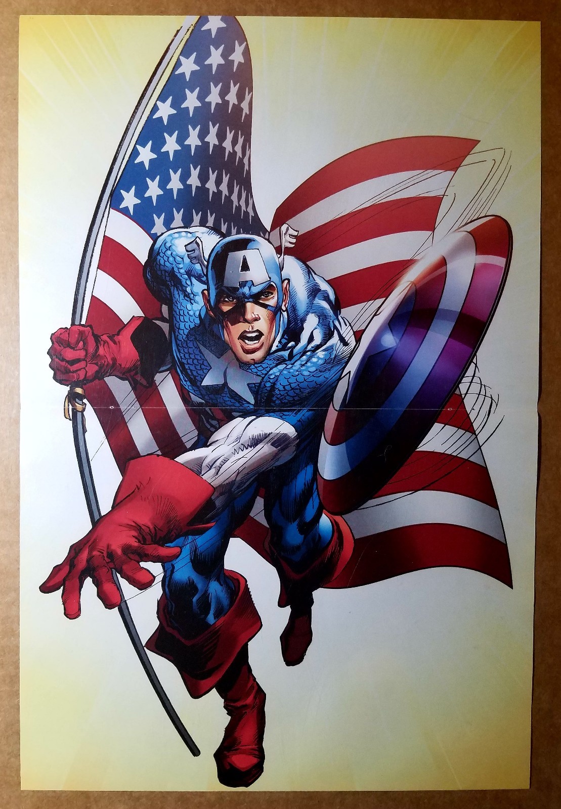 Captain America American Flag Marvel Comics Poster by Neal Adams eBay