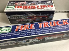 2 HESS Toy Fire Truck Emergency Rescue Truck New Open BOX free Original Bag