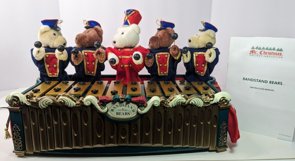 VTG 1995 Mr. Christmas Bandstand Bears Musical Animated VTG 1995 Mr. Christmas Bandstand Bears Musical Animated