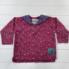 Discovery Wear Vintage Girls Pink Purple Tree House AOP Shirt Size 4 Made In USA