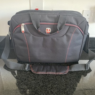 Ellehammer schwarz Laptoptasche Reise Schultertasche mit Gurt mehrere Taschen verstellbar