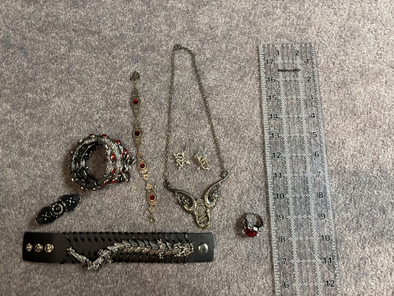 Dark Academia/Gothic/Vampire Dragon Jewelry Lot