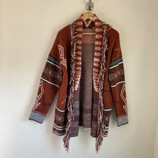 Doe & Rae women's Aztec style cardigan size large Preowned