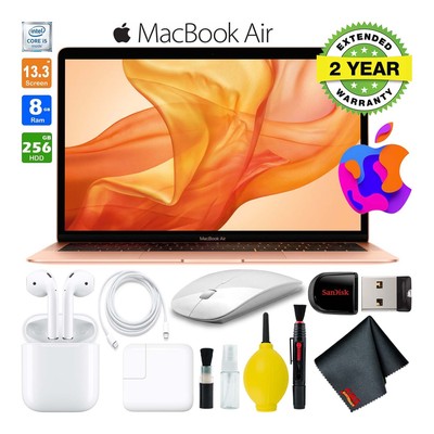 Apple MacBook Air 13.3'' Laptop 256GB (2018, Gold) (MREF2LLA) Deluxe Bundle