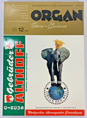 1970's - Circus Althoff List of addresses insider industry connection book - B2