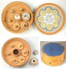 Antique Mauchline Ware Spool & Thimble Case * Sterling Silver Thimble * C1880s — photo 3