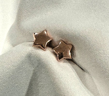 14k Rose Gold Star Stud Earrings, 8mm - Medium/Large