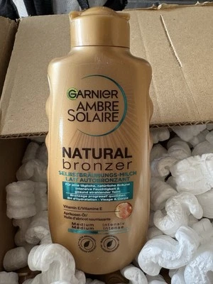 Garnier Ambre Solaire Natural Bronzer Self Tanning Milk, BN, sealed, UK Seller