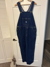 Vintage Pointer Brand Bib Overalls Men's Size 38x30 Blue Denim Made In USA