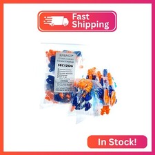 12 Pairs Corded Silicone Ear Plugs - Individually Wrapped - Reusable Noise Cance