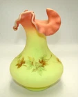 Vintage Fenton Autumn Leaves Burmese Vase