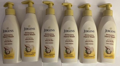 Lot of 6 Jergens Moisturizing Hand Wash Enriching Shea Butter  8.45 Fl. oz.