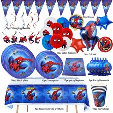 Spiderman party decoration tableware set plates birthday party balloons supply