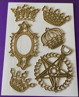 Anna Griffin Crown Cut and Emboss Dies RARE
