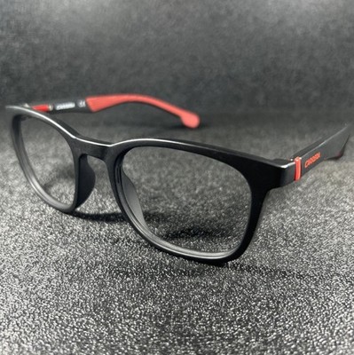 NEW Carrera Eyeglasses CR142 002 Matte Black Red 50-18-140 Authentic NICE LOOK!