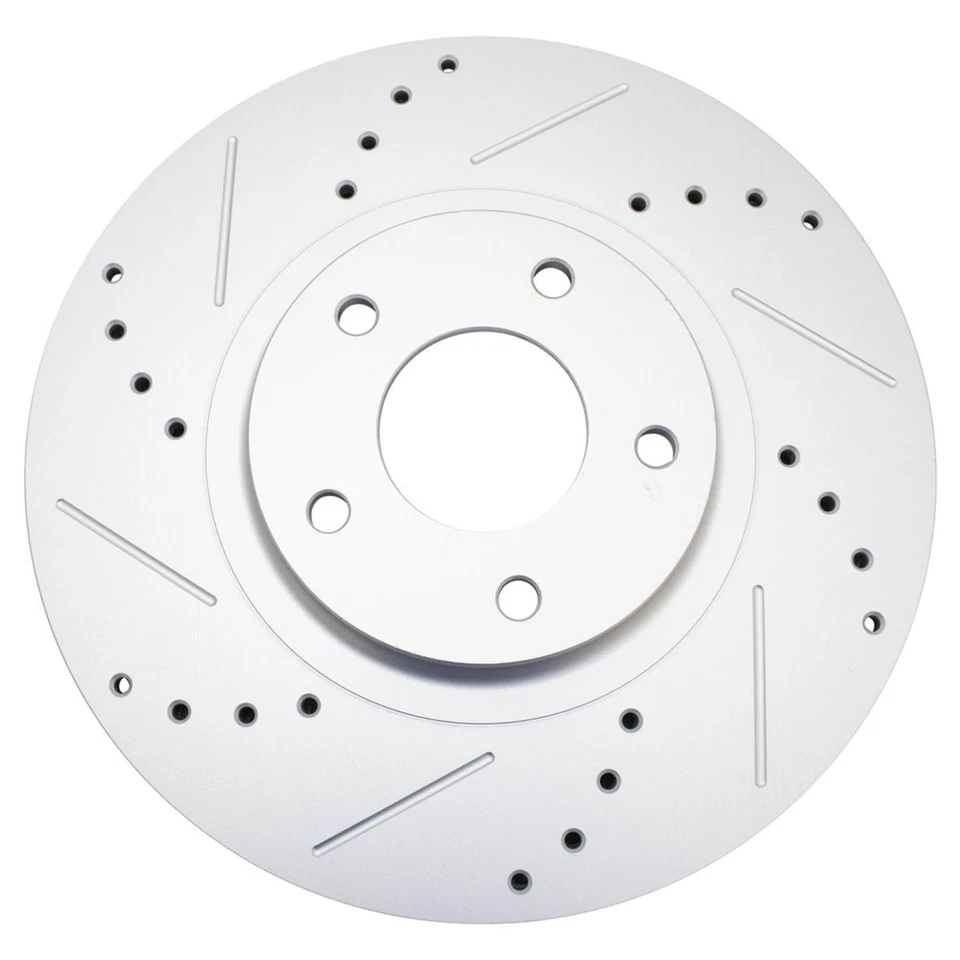 Par delantero ranurado perforado rendimiento rotor freno recubrimiento en G para Nissan Foto 4 de 4