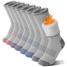 Kids Merino Wool Hiking Socks Girls 8-12 Years 4 Pairs-purple/Blue/Red/Grey