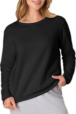 Hanes Women's Ecosmart Fleece Crewneck V-Notch Sweatshirt Medium 3-5 Day Delv.