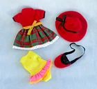 Vintage Barbie's Sister Stacie Holiday Outfit - Dress Hat Purse + Swimsuit