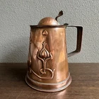 Antique Art Nouveau Joseph Sankey J.S&S.B Design Copper Lidded Jug Pot
