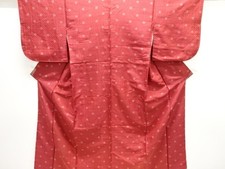 7529919: JAPANESE KIMONO / ANTIQUE KIMONO / TAISHO ROMAN STYLE / WOVEN KASURI PA