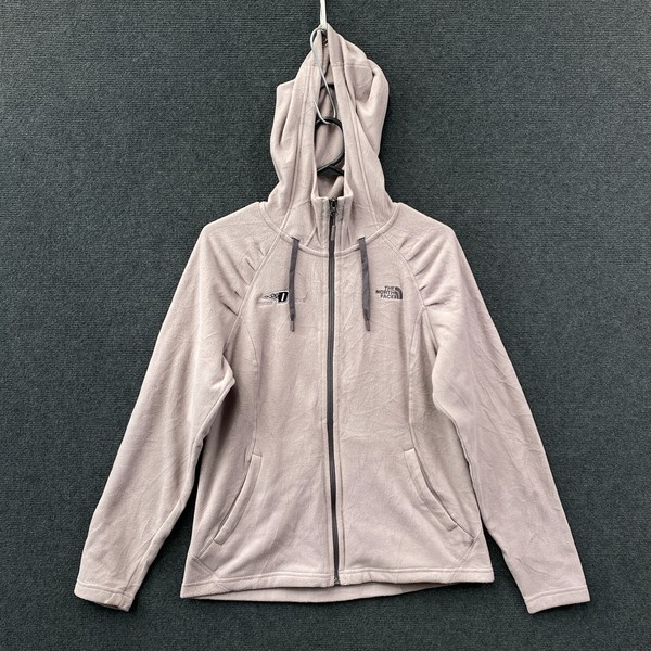 The North Face Oso Womens Full Zip Hoodie Light Purple Fleece Pockets Size M